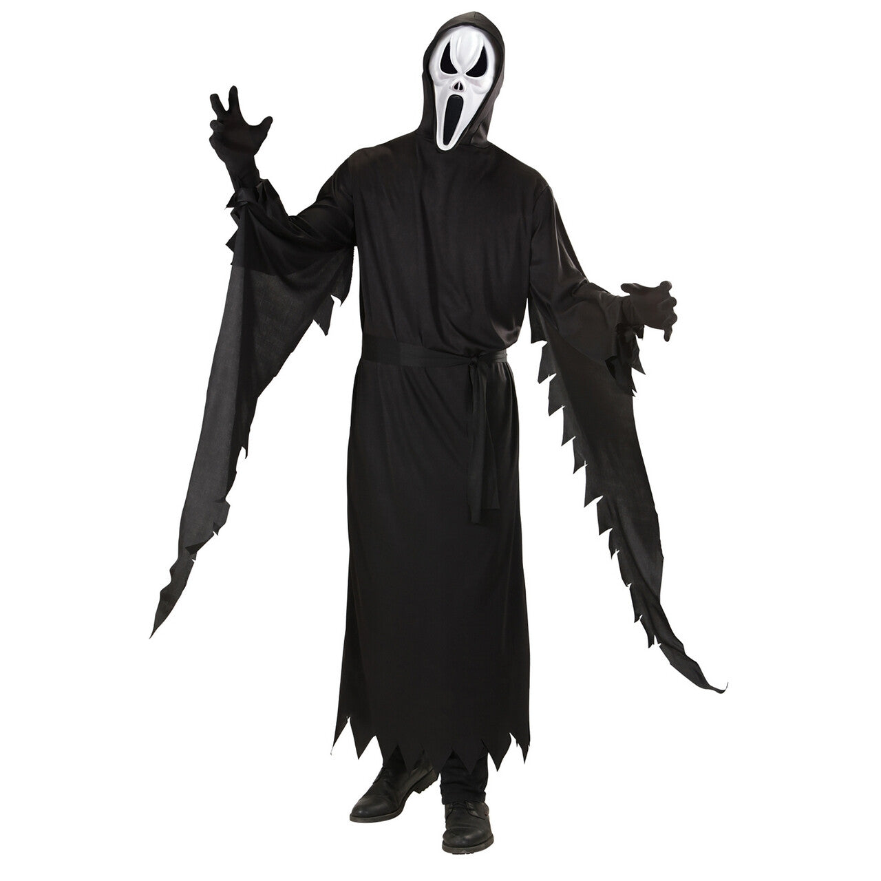 Op deze afbeelding zie je een Kostuums, van het merk Widmann. Screaming Ghost Man Kostuum
