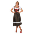 Lange Donkergroene Keurige Oktoberfest Dirndl Vrouw Kostuum