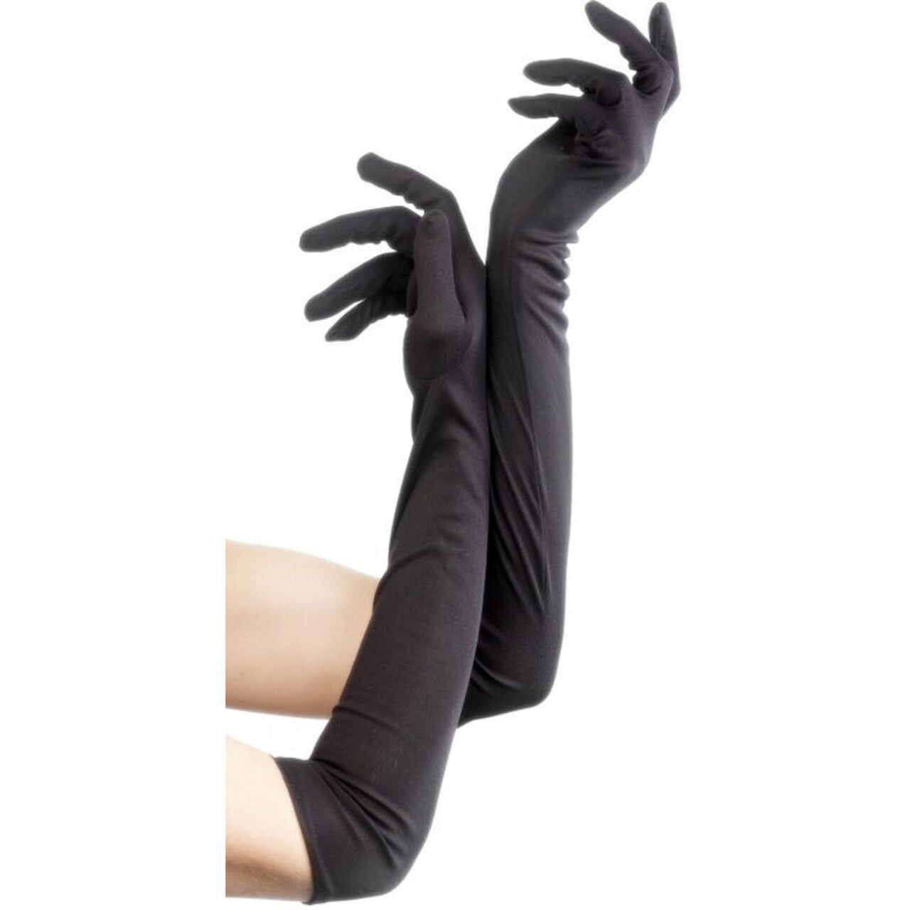 Op deze afbeelding zie je een Accessoires, van het merk Smiffy's. Lange Zwarte Handschoenen Vrouw