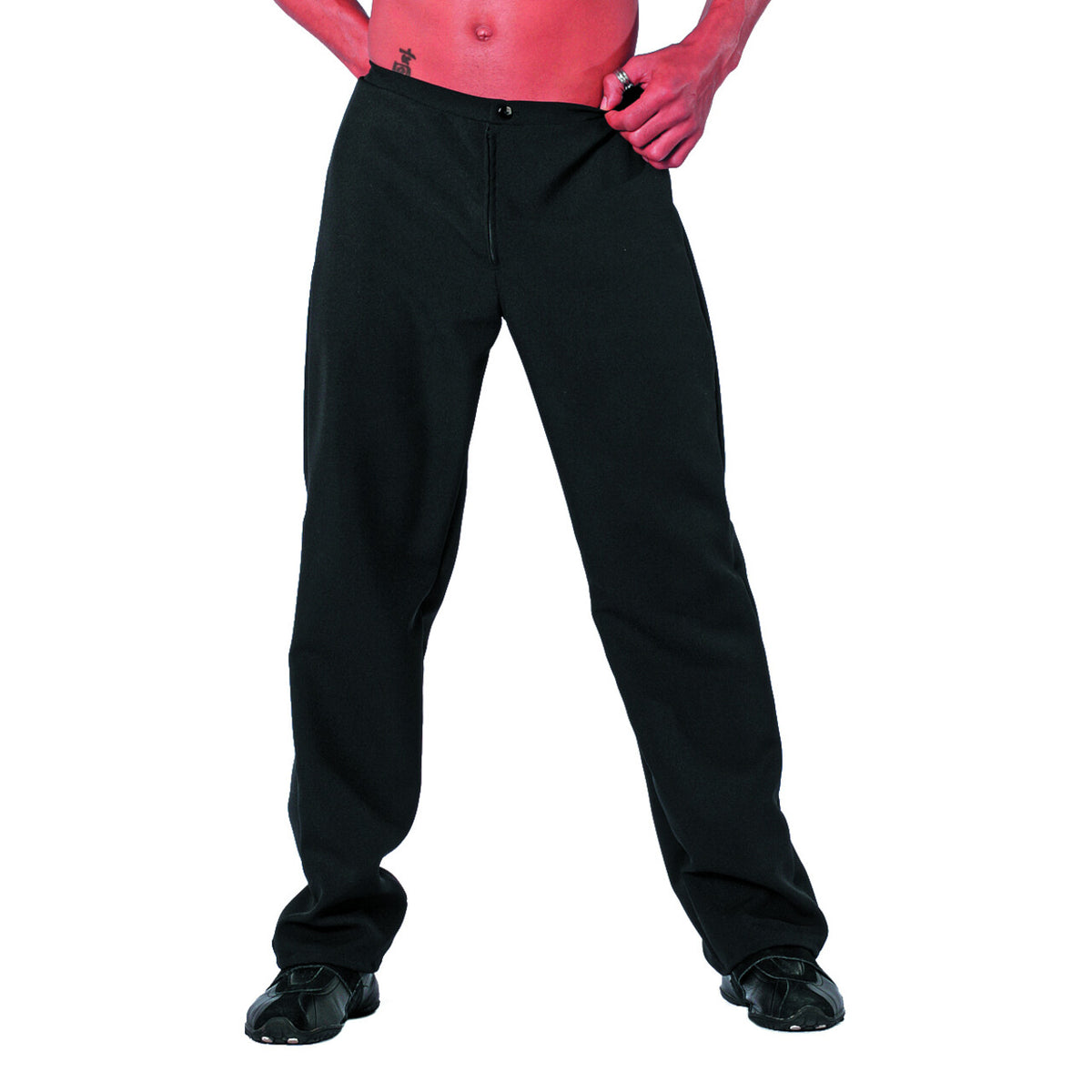 Op deze afbeelding zie je een Kostuums, van het merk Wilbers. Zwarte Broek Classic Man