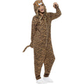 Bruine Onesie Tastbare Tijger Jumpsuit Kostuum