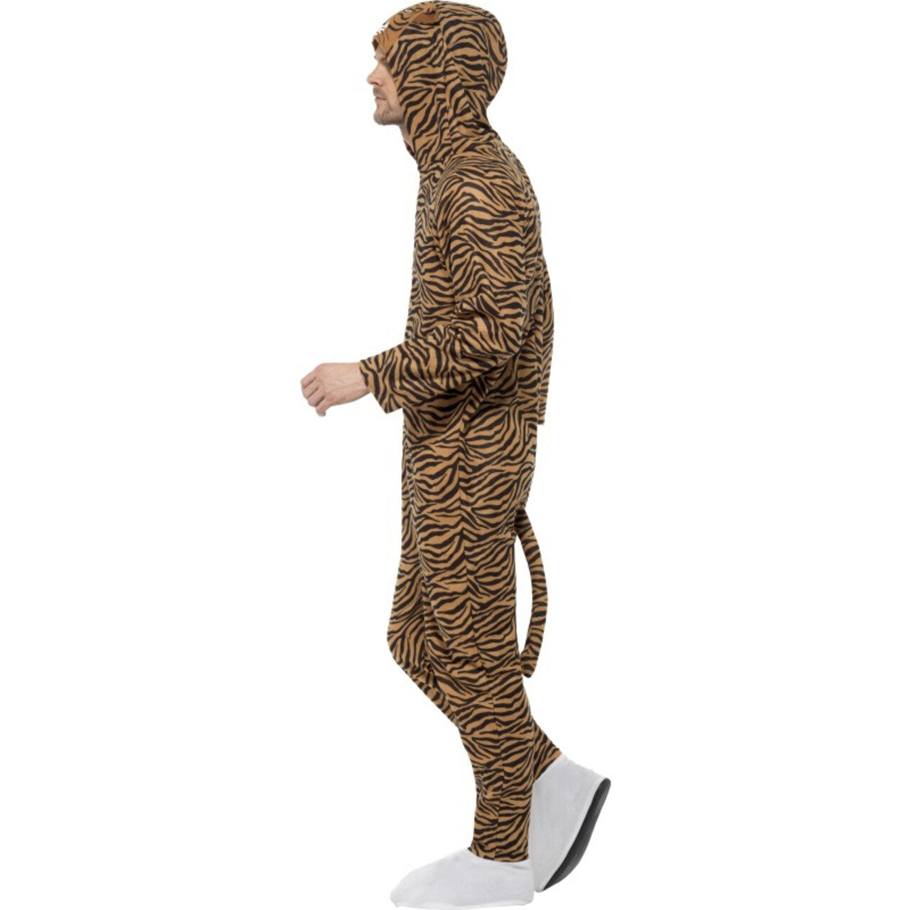 Op deze afbeelding zie je een Kostuums, van het merk Smiffy's. Bruine Onesie Tastbare Tijger Jumpsuit Kostuum