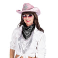 Bandana Glam Cowgirl Noir À Franges Strass