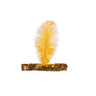 Bandeau Charleston Glam Party Avec Plume Jaune Doré