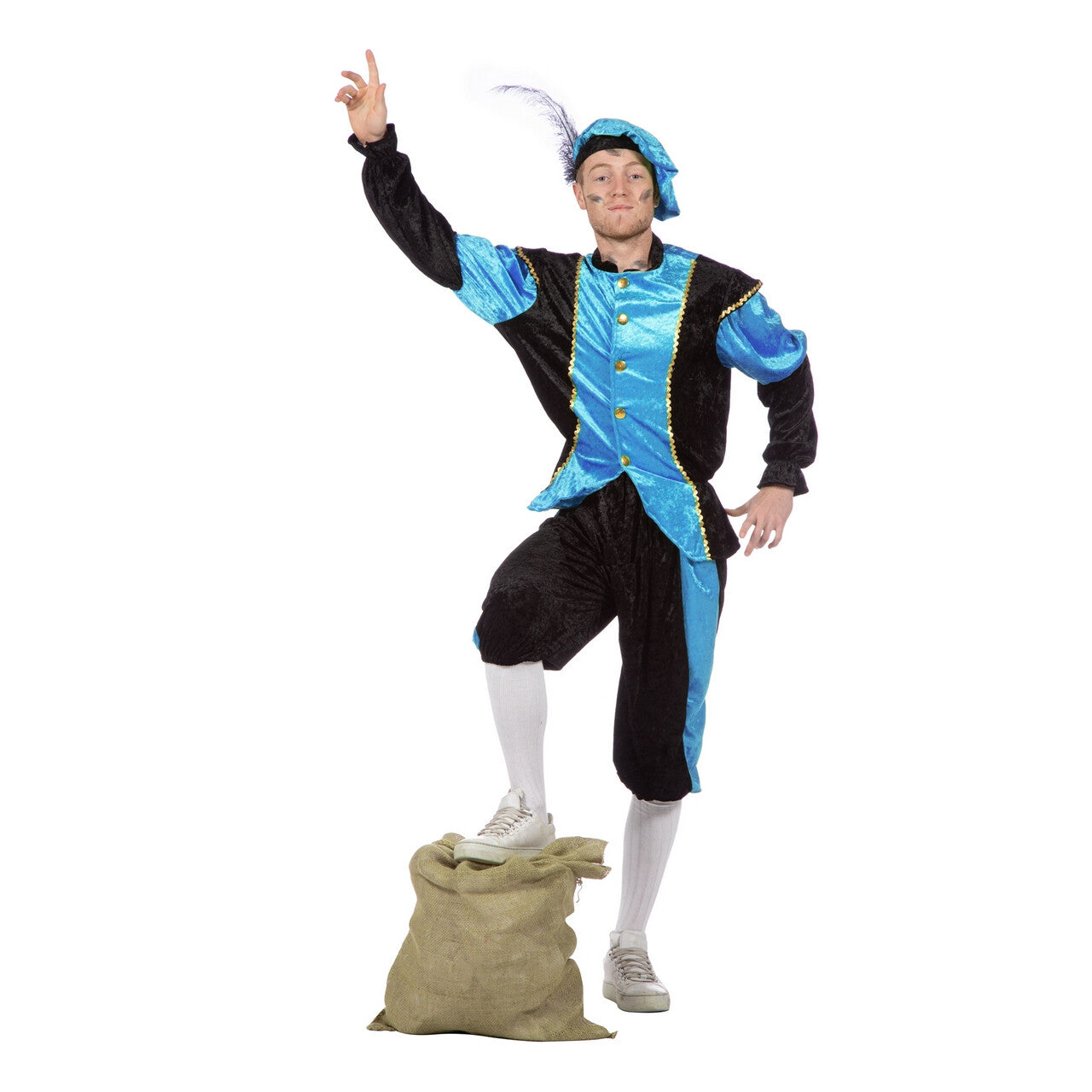 Op deze afbeelding zie je een Kostuums, van het merk Wilbers. Aqua Piet Pansamt Budget Kostuum