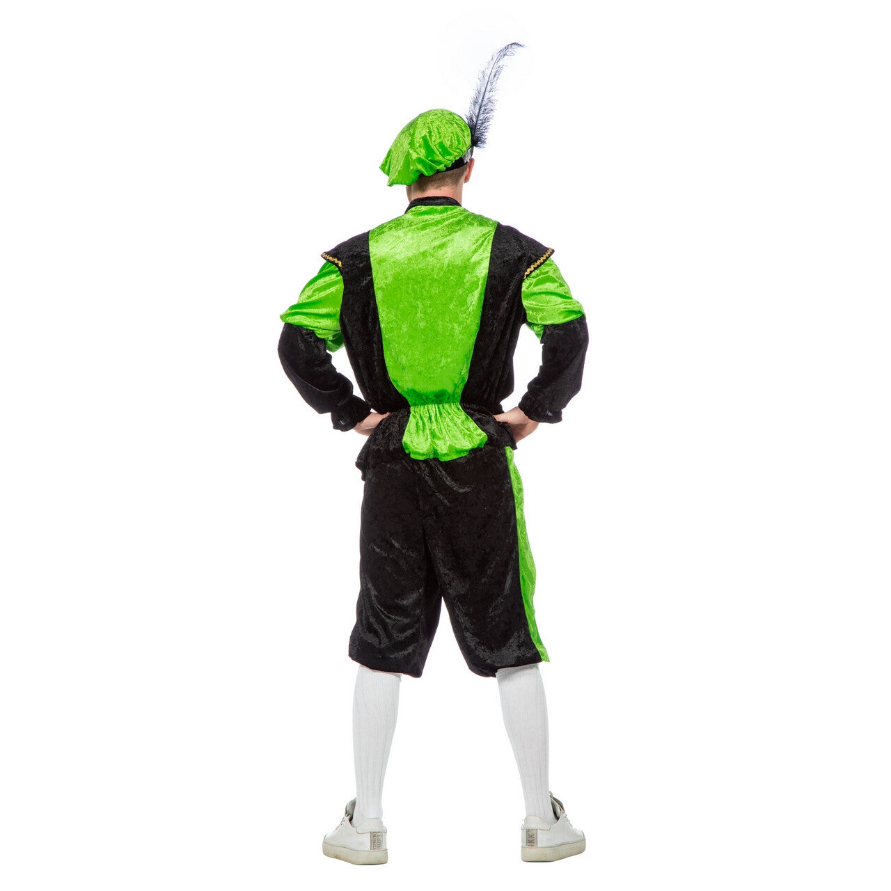 Op deze afbeelding zie je een Kostuums, van het merk Wilbers. Groene Piet Pansamt Budget Kostuum