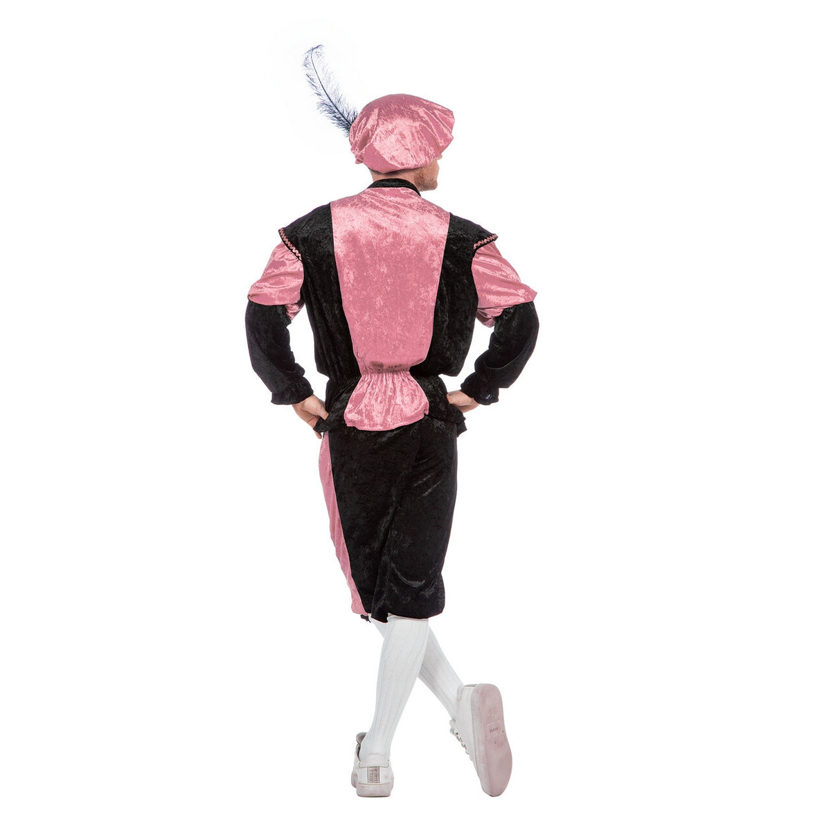 Op deze afbeelding zie je een Kostuums, van het merk Wilbers. Roze Piet Pansamt Budget Unisex Kostuum