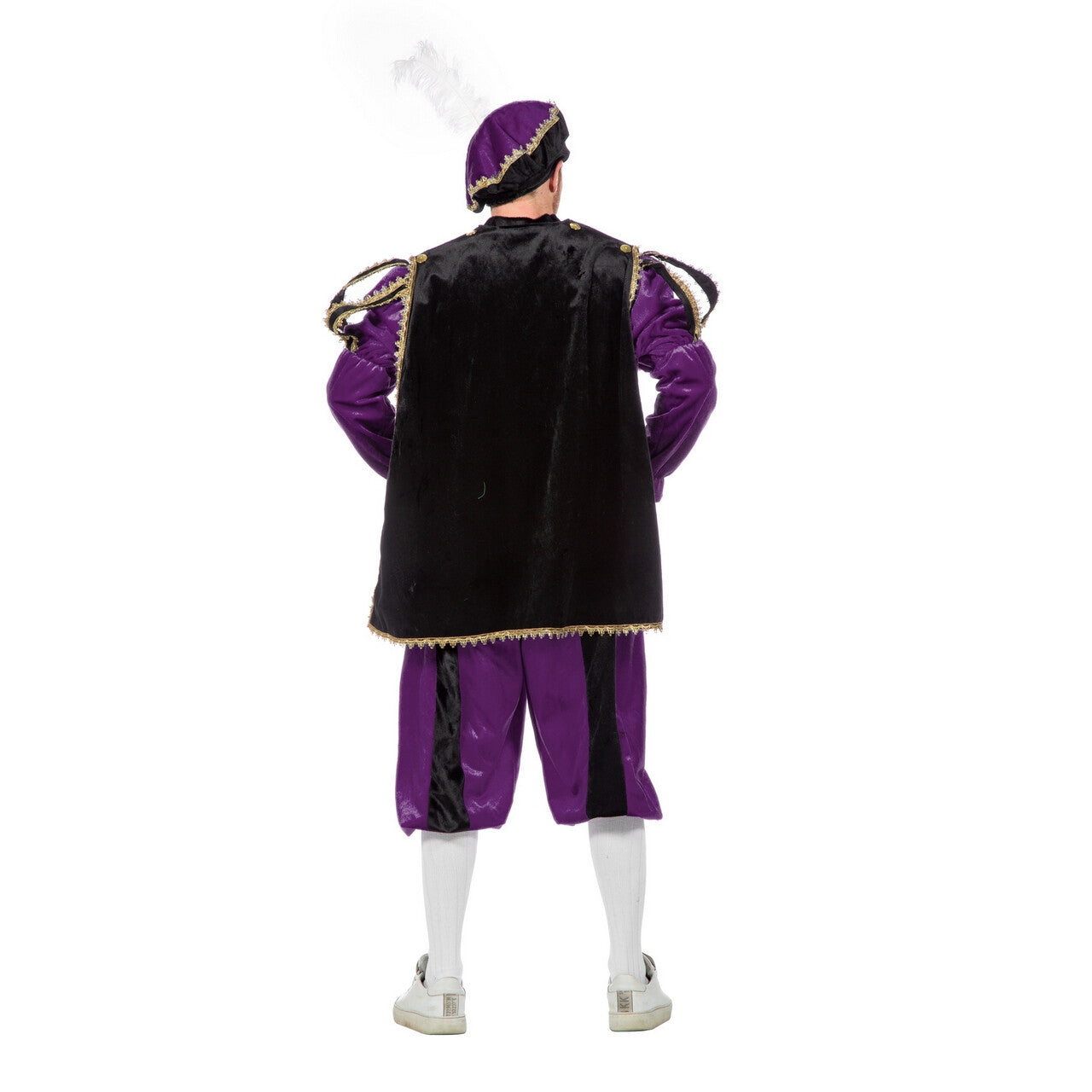 Op deze afbeelding zie je een Kostuums, van het merk Wilbers. Paarse Piet Pietenpak Kostuum
