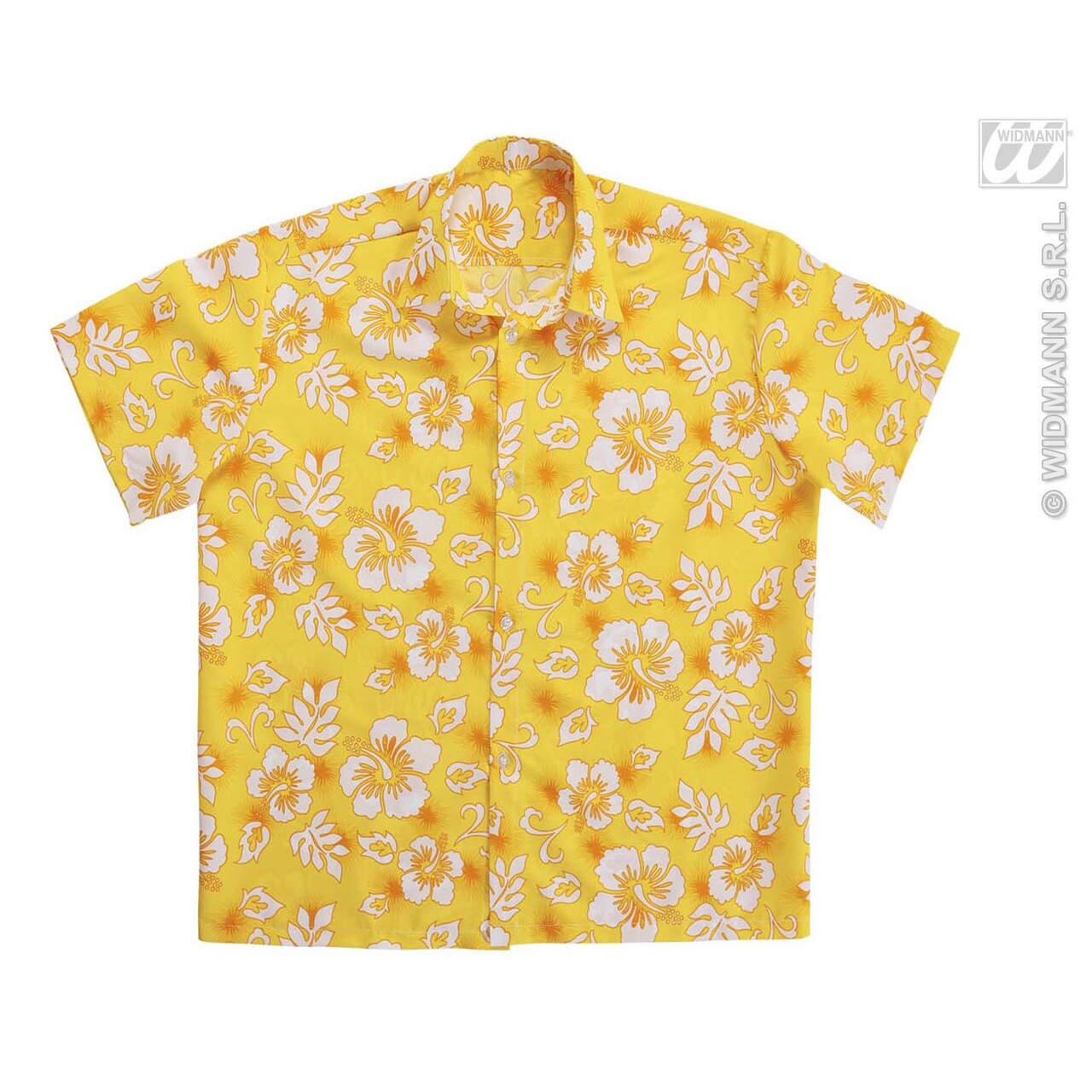 Op deze afbeelding zie je een Kostuums, van het merk Widmann. Hawaii Shirt Geel Man