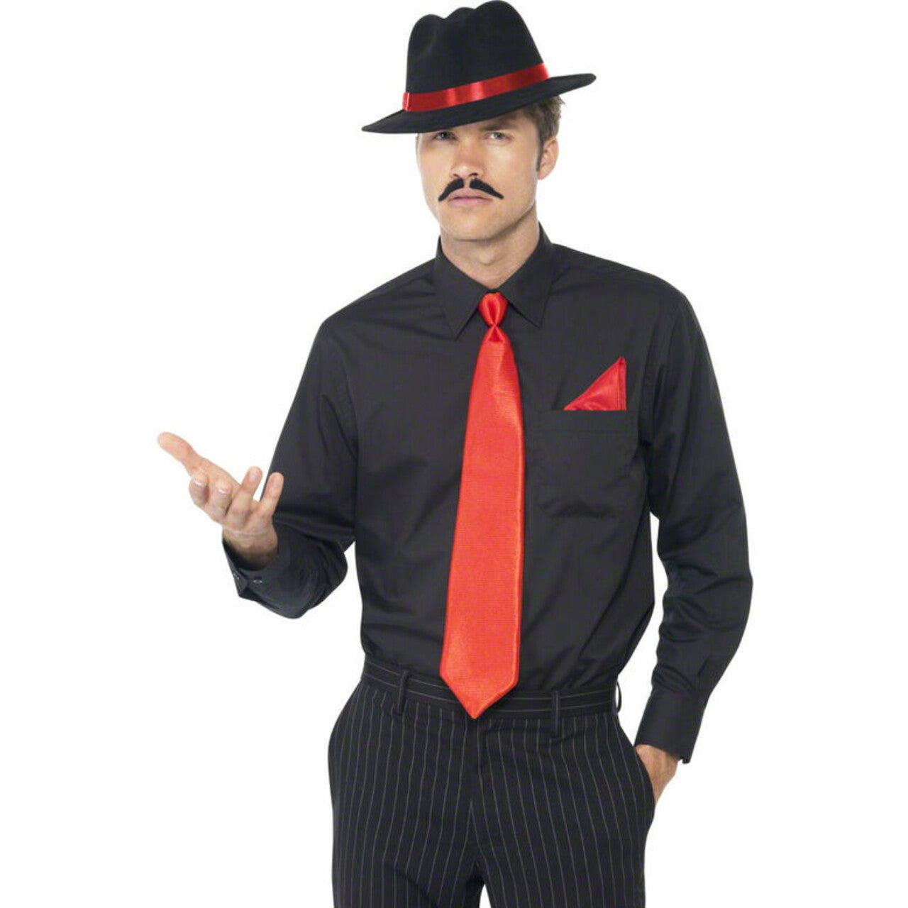 Op deze afbeelding zie je een Accessoires, van het merk Smiffy's. Instant Gangster Kit Red