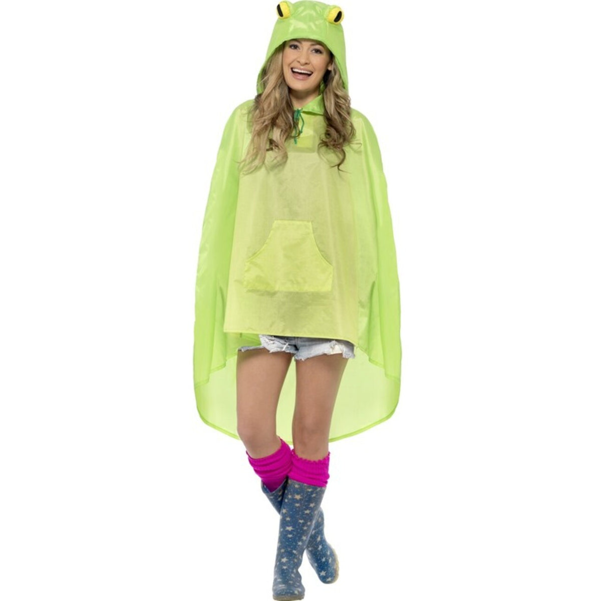 Op deze afbeelding zie je een Kostuums, van het merk Smiffy's. Kikker Party Poncho Kostuum