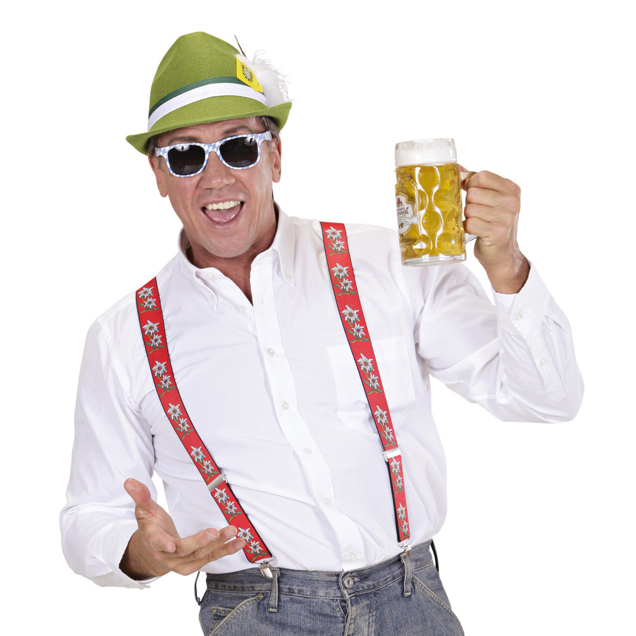 Op deze afbeelding zie je een Accessoires, van het merk Widmann. Bretels Edelweiss