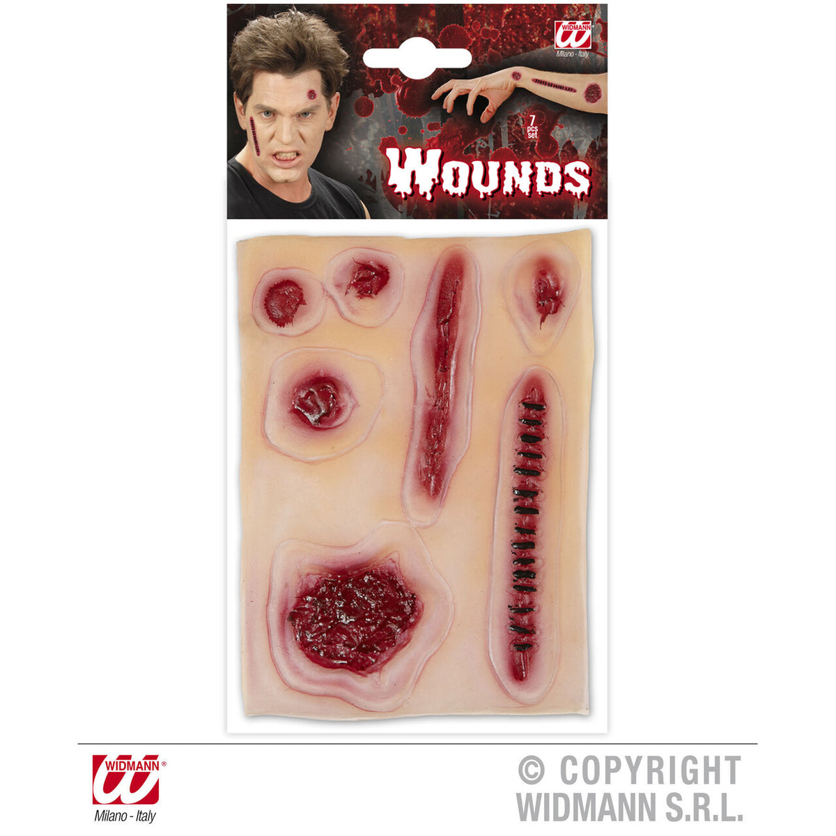 Op deze afbeelding zie je een Accessoires, van het merk Widmann. Bloederige Wonden Set