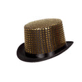 Chapeau Haut De Forme Doré Glamour