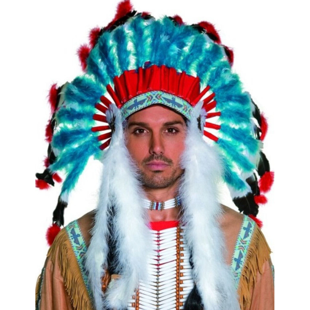 Op deze afbeelding zie je een Accessoires, van het merk Smiffy's. Western Luxe Indianentooi Man