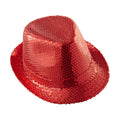 Disco Dellenhut Pailletten Rot