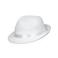 Chapeau Blanc Des Années 20 Parrain Mafieux