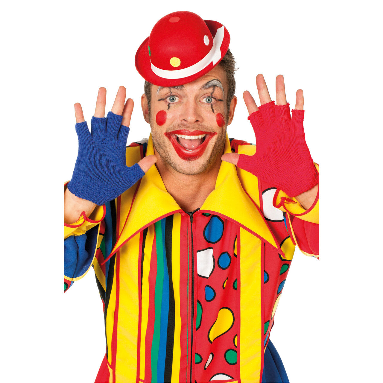 Op deze afbeelding zie je een Accessoires, van het merk Wilbers. Mini Bolhoed Stip De Clown Rood