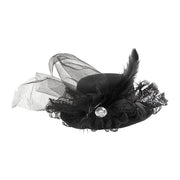 Op deze afbeelding zie je een Accessoires, van het merk Widmann. Mini Hoge Hoed Zwart Met Diamant