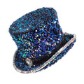 Haut-De-Forme Avec Beaucoup De Paillettes Bleues
