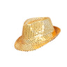 Chapeau De Gangster À Paillettes Doré