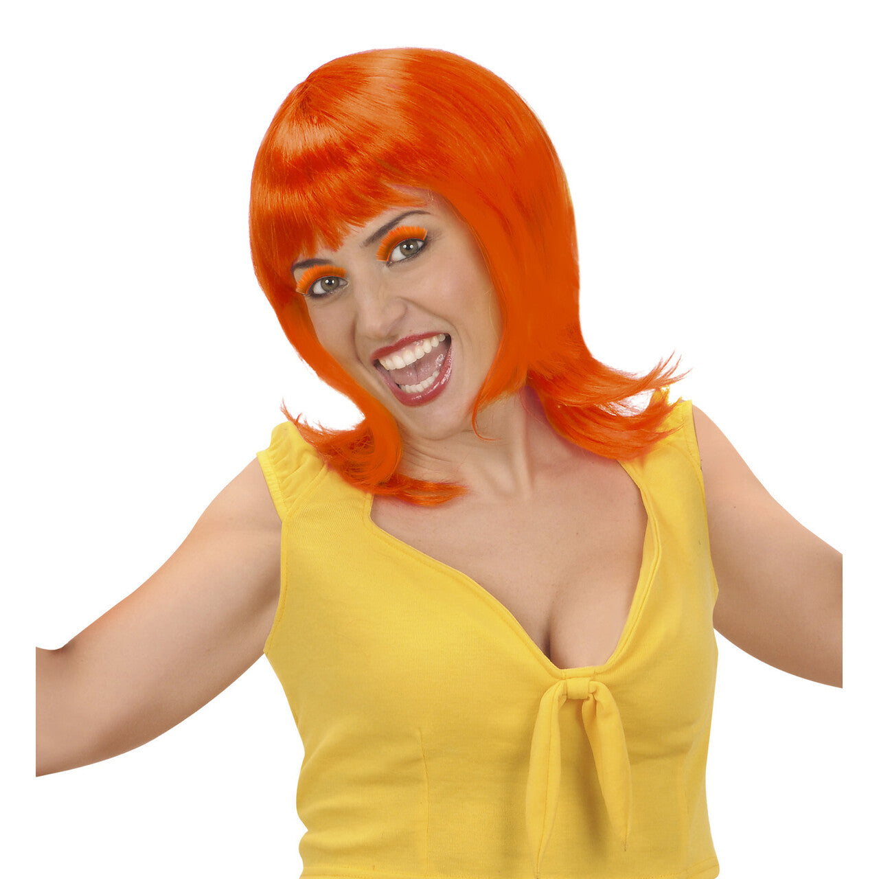 Op deze afbeelding zie je een Accessoires, van het merk Widmann. Oogwimpers Oranje