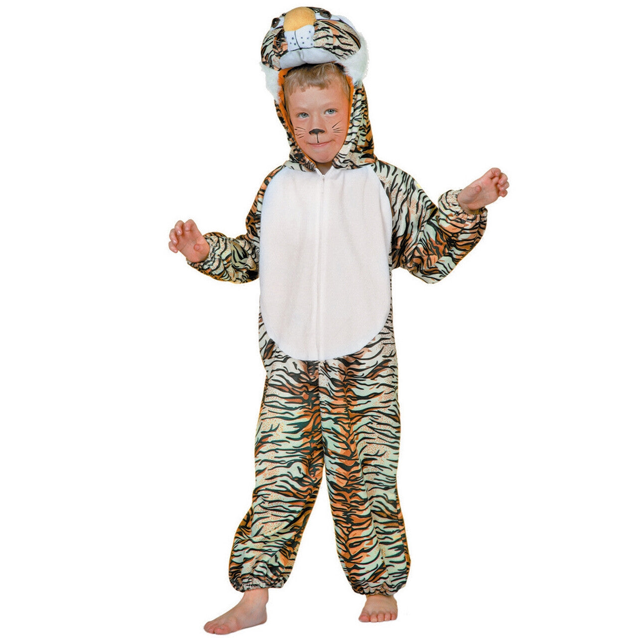 Op deze afbeelding zie je een Kostuums, van het merk Wilbers. Snoezige Tijger Kind Kostuum
