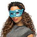 Masker Venice Mystique Pailletten Masker Blauw