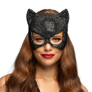 Op deze afbeelding zie je een Accessoires, van het merk Boland. Elegant Katten Halfmasker Met Strass