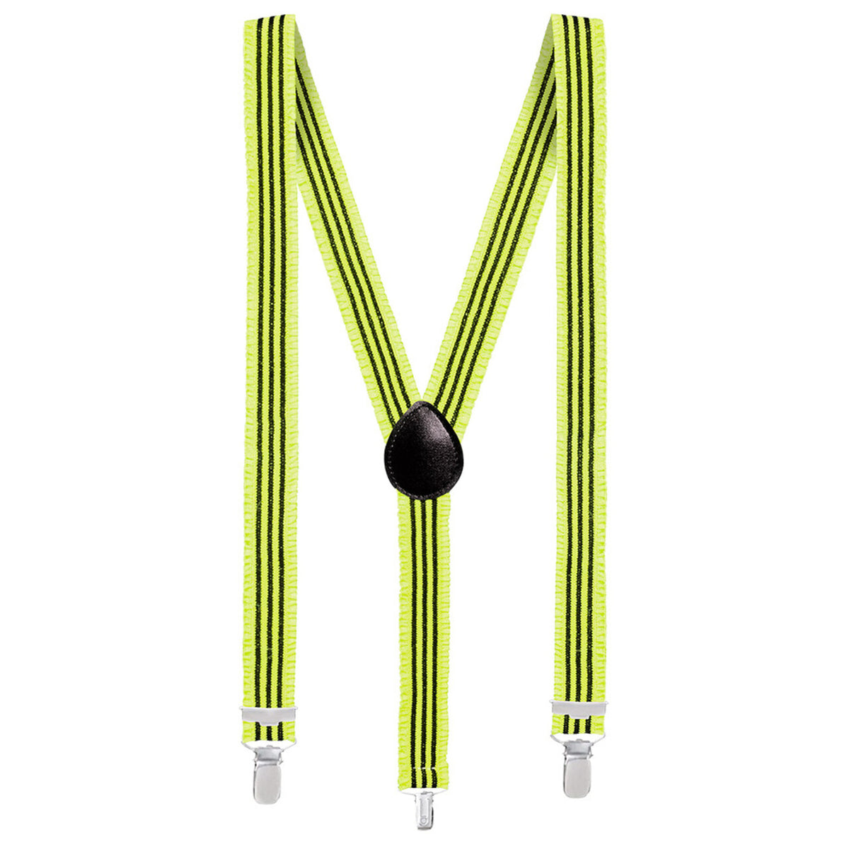 Op deze afbeelding zie je een Accessoires, van het merk Boland. Bretels Stripes Neongeel Uv
