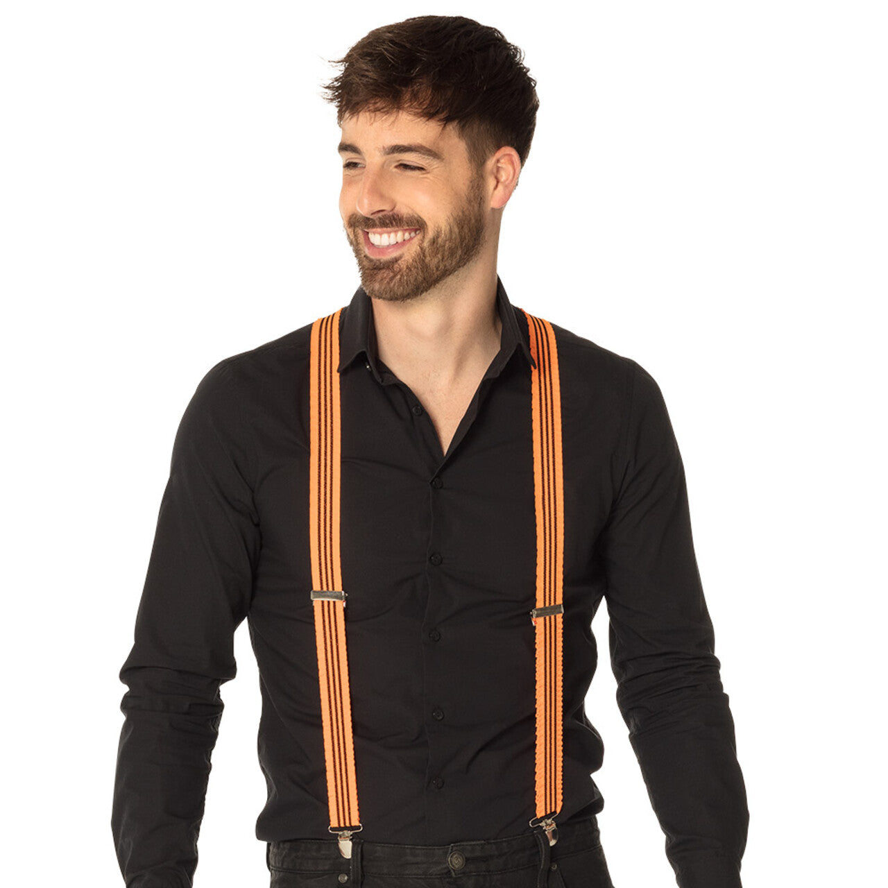 Op deze afbeelding zie je een Accessoires, van het merk Boland. Bretels Ruches Neonoranje Uv