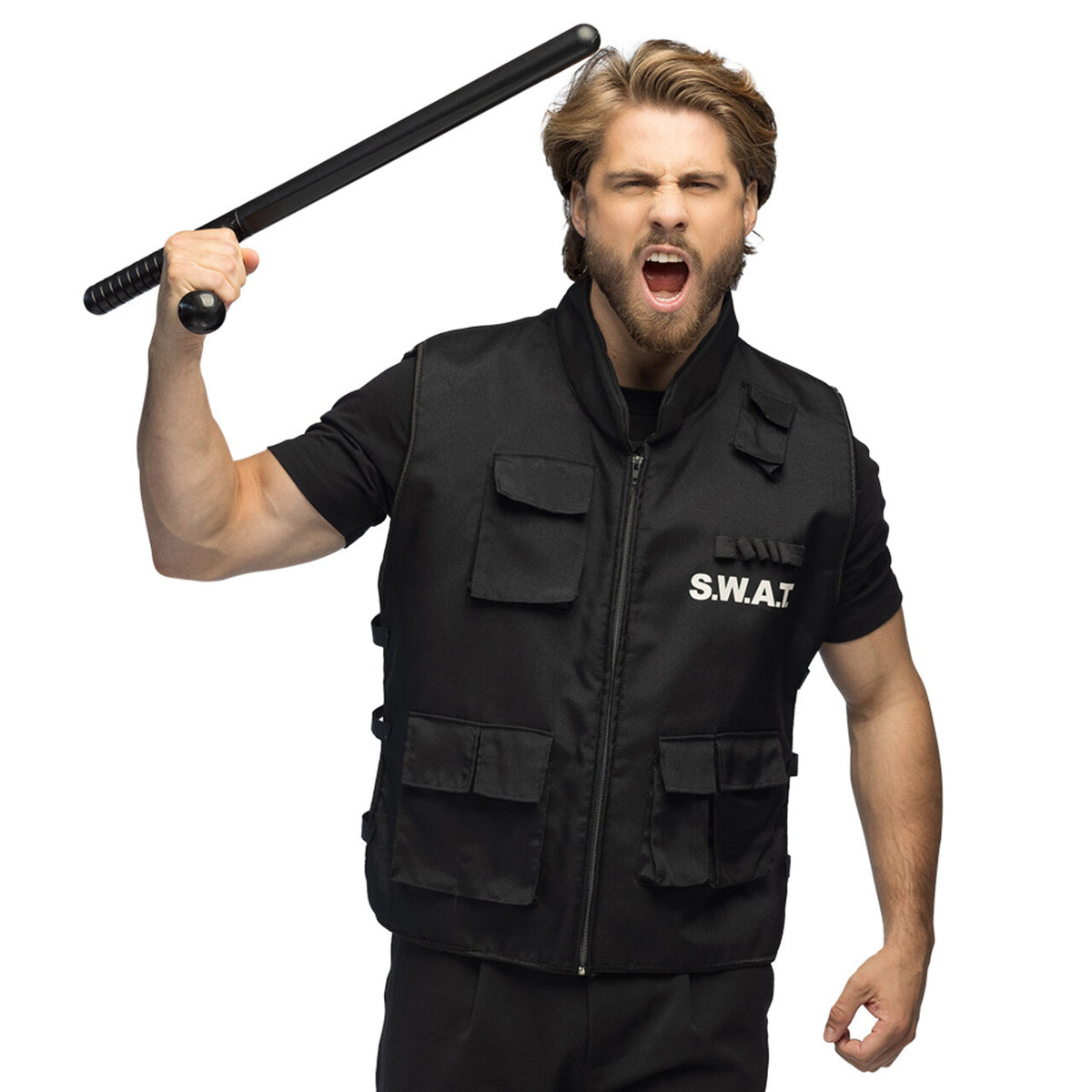 Op deze afbeelding zie je een Kostuums, van het merk Boland. Swat Utility Vest Man