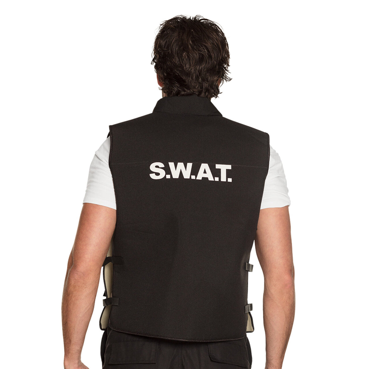 Op deze afbeelding zie je een Kostuums, van het merk Boland. Swat Utility Vest Man