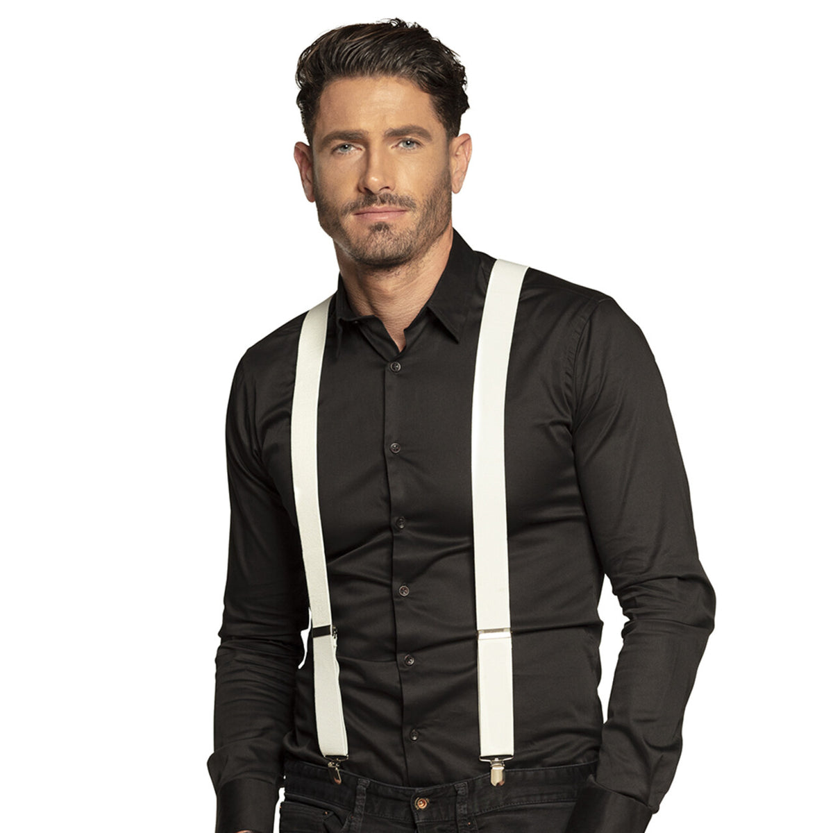 Op deze afbeelding zie je een Accessoires, van het merk Boland. Bretels Basic Wit