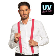 Op deze afbeelding zie je een Accessoires, van het merk Boland. Bretels Basic Neonroze Uv