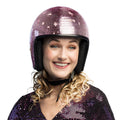 Helm Disco Pailletten Roze