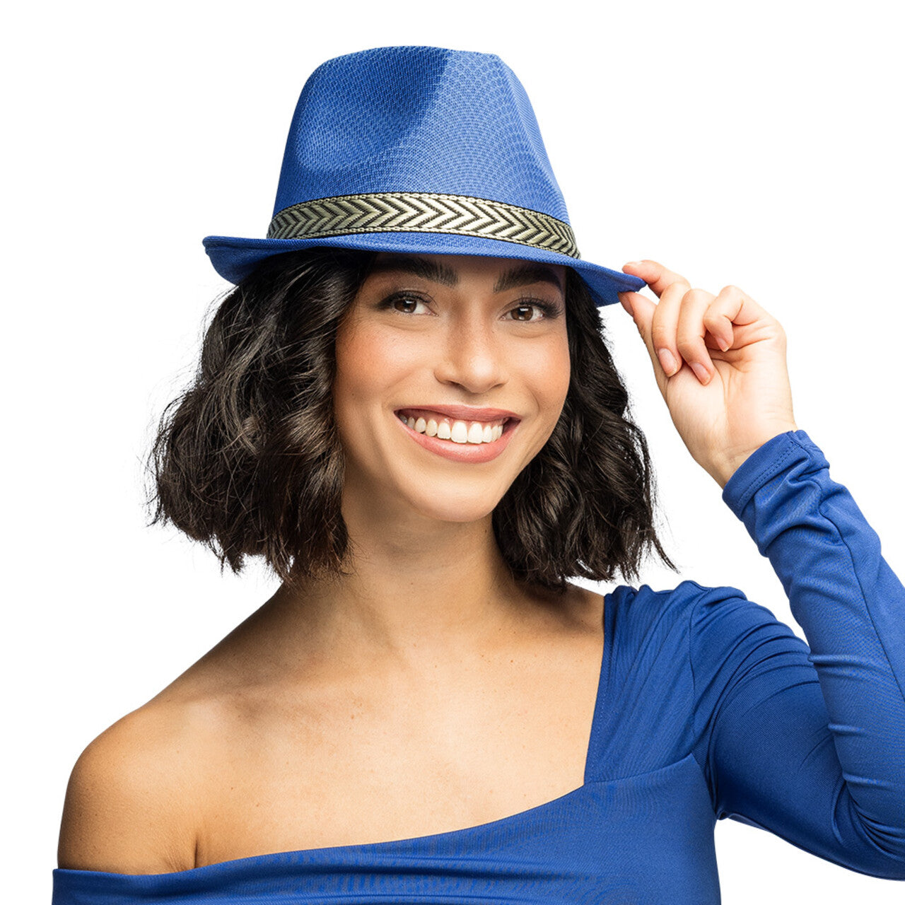 Op deze afbeelding zie je een Accessoires, van het merk Boland. Hoed Funky Blue