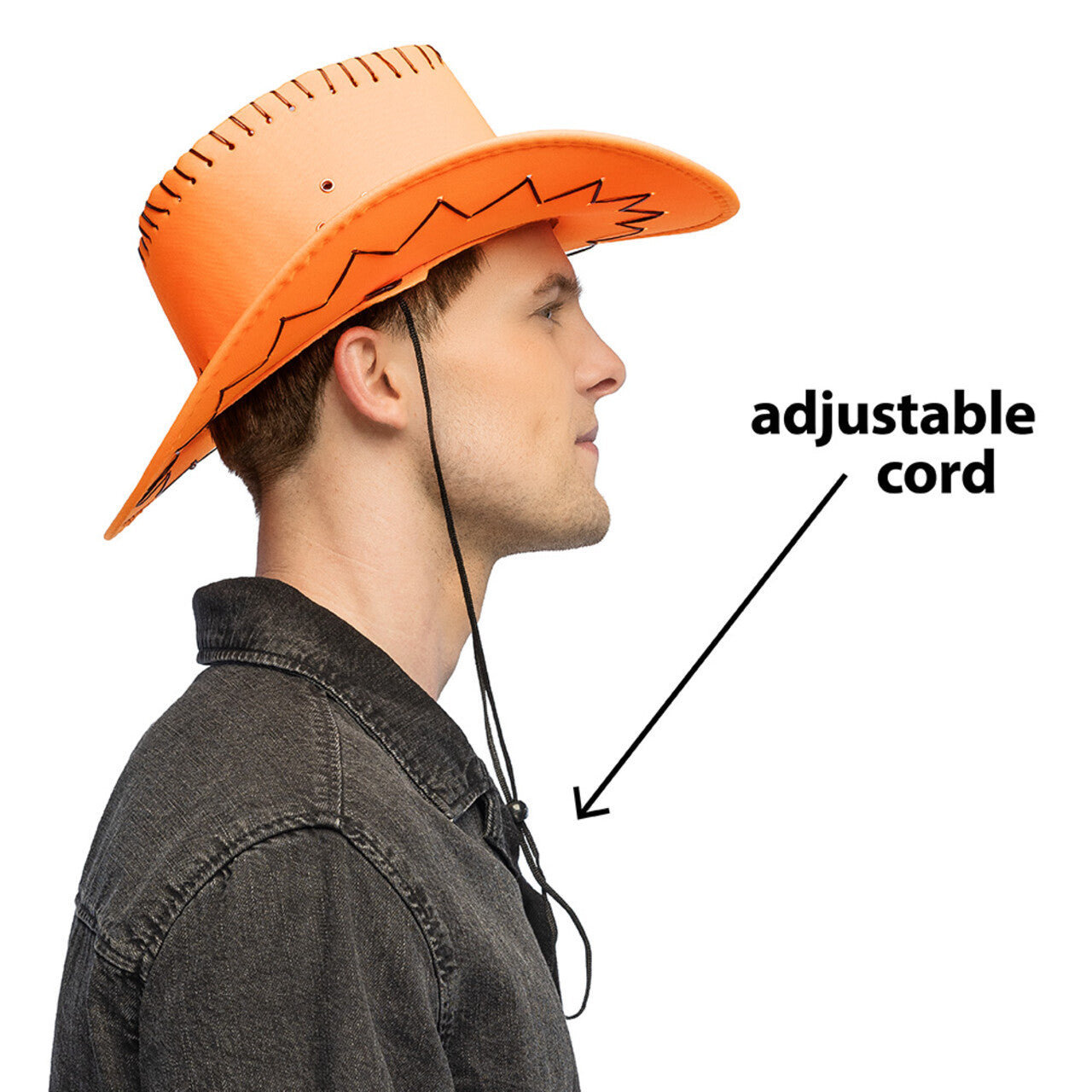 Op deze afbeelding zie je een Accessoires, van het merk Boland. Glowboy Cowboyhoed Neonoranje Uv