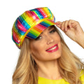 Casquette Paillettes Arc-En-Ciel
