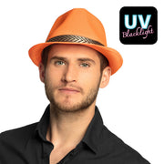 Op deze afbeelding zie je een Accessoires, van het merk Boland. Hoed Funky Fedora Oranje