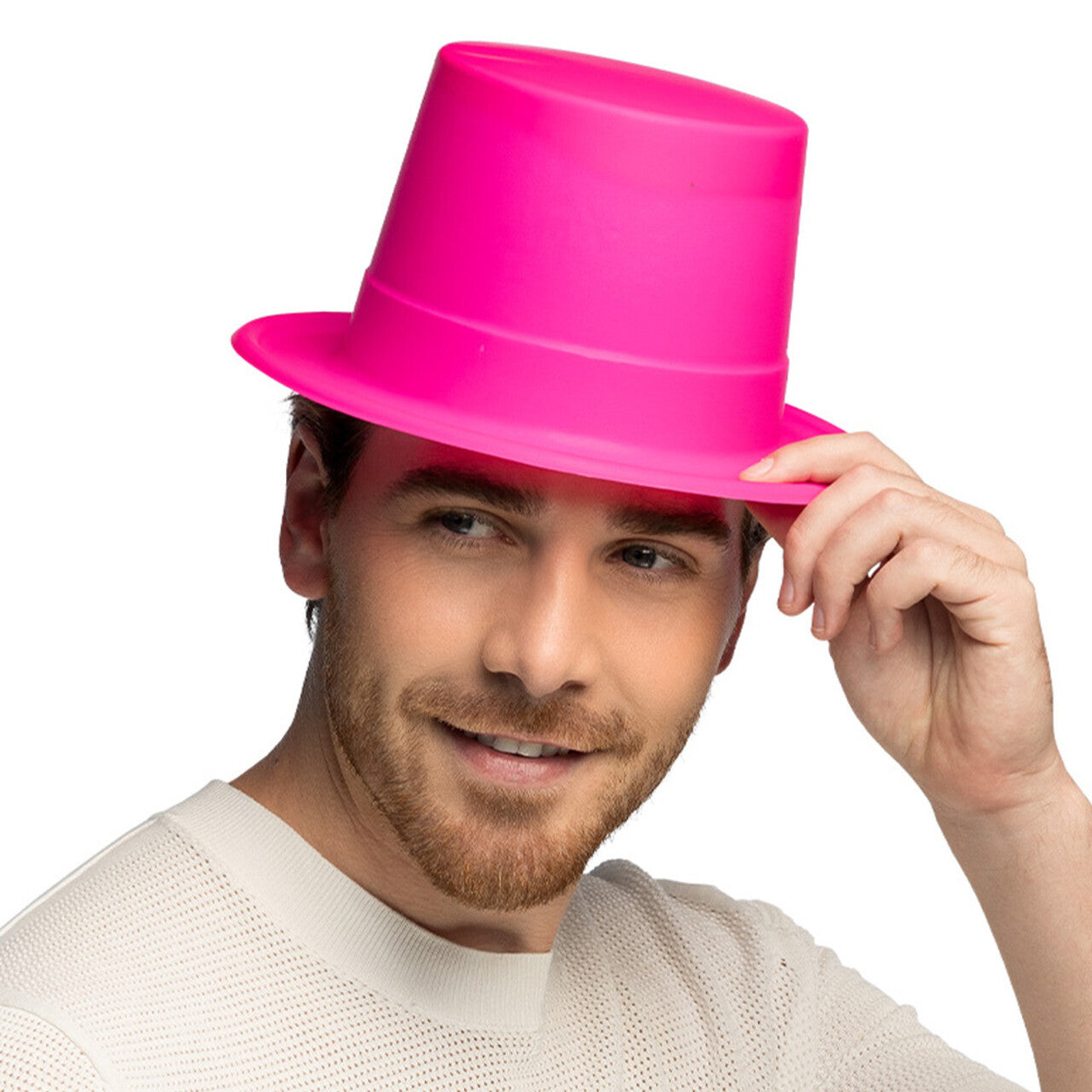 Op deze afbeelding zie je een Accessoires, van het merk Boland. Hoed Show Topper Neonroze