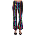 Pantalon à Pattes Déléphant Métallique Arc-En-Ciel