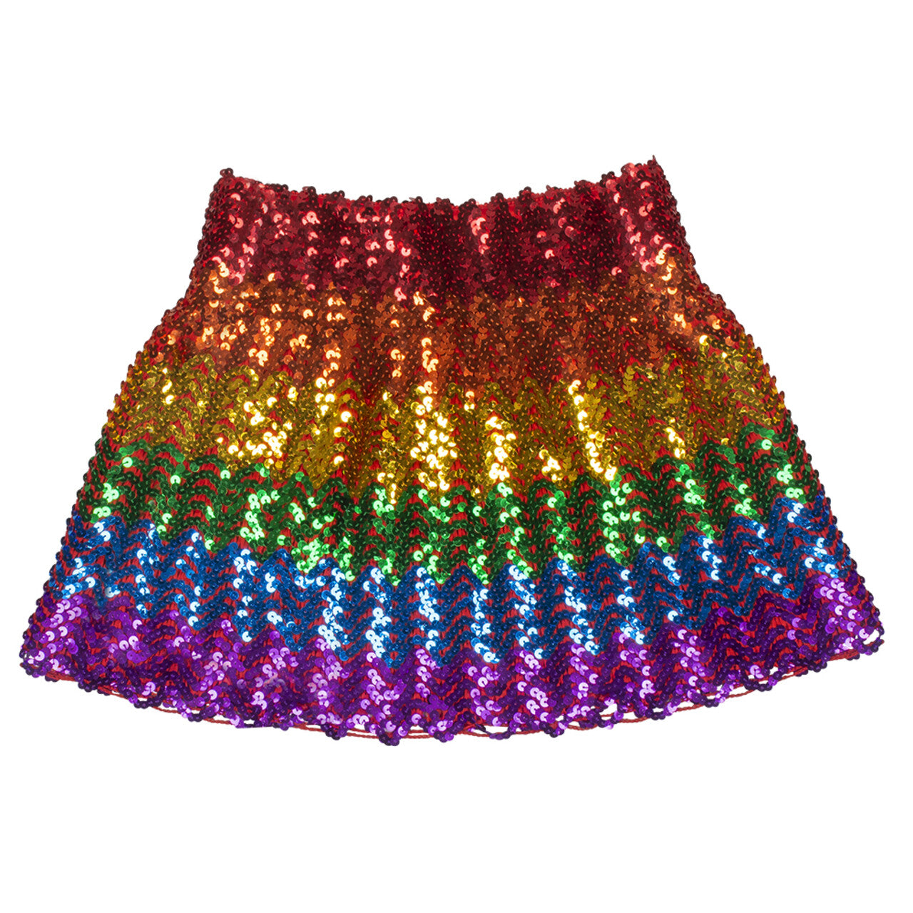 Op deze afbeelding zie je een Kostuums, van het merk Boland. Pailletten Rok Regenboog Festival Vrouw