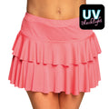 Mini Stroken Rok Roze Vrouw