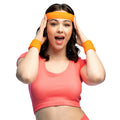 Sportieve Set Zweetbandjes Oranje