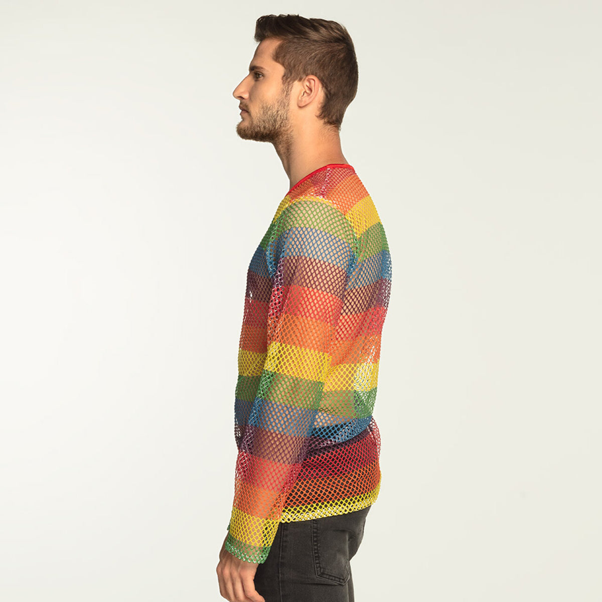 Op deze afbeelding zie je een Kostuums, van het merk Boland. Visnet Shirt Rainbow Pride Man