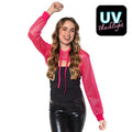 Fischnetz Bolero Neonrosa Damen