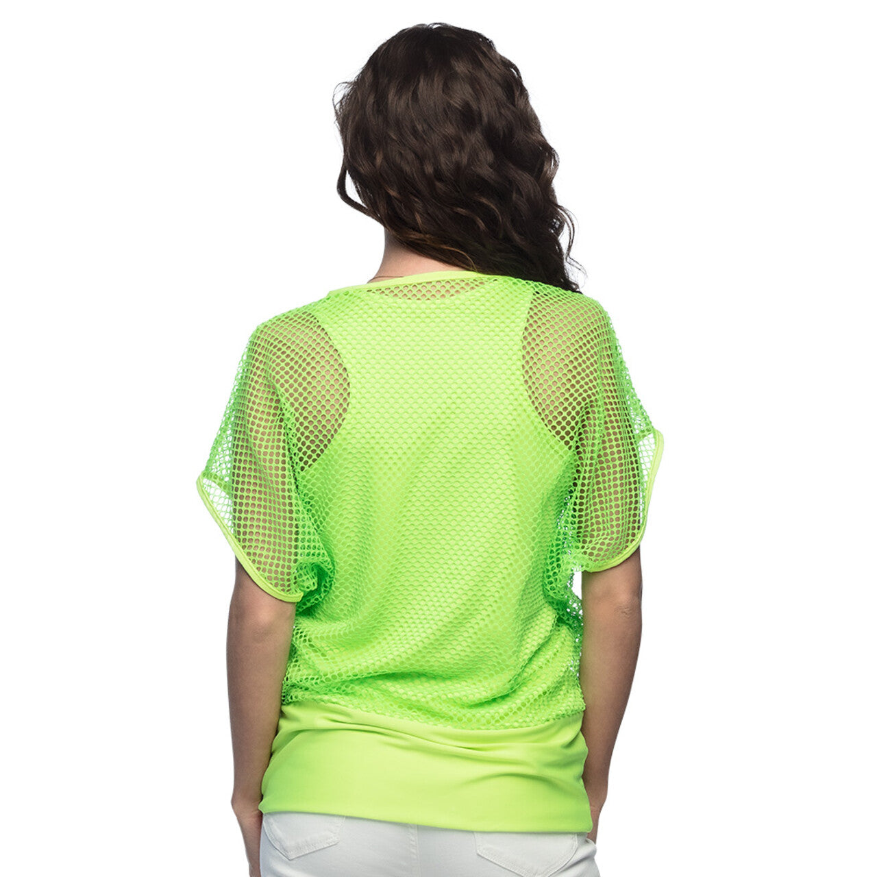 Op deze afbeelding zie je een Kostuums, van het merk Boland. Disco Fun Shirt Visnet Groen Vrouw