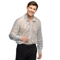 Glitzerndes Blinkie Pailletten-Hemd Weiß Herren