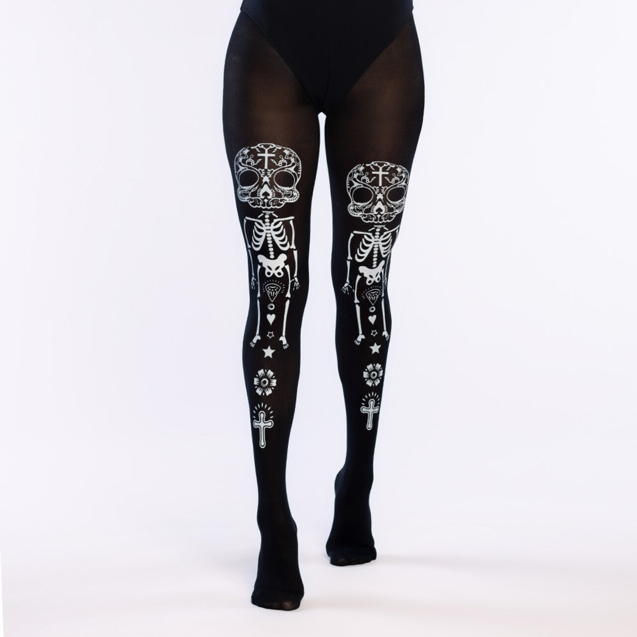 Op deze afbeelding zie je een Accessoires, van het merk Boland. Panty Dansende Skeletten